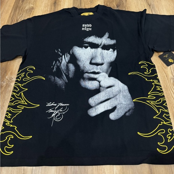 DON'T THINK, FEEL! "PREMIUM" OVERSIZED TEE IN BLACK - Picture 6 of 8